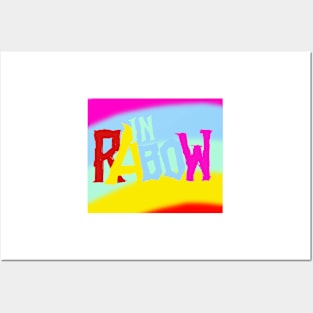 Rainbow typography Posters and Art